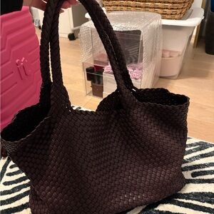 Woven Tote Bag - Dark Purple